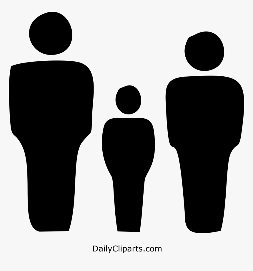 Father Kid Mother Black Icon - Mother Color, HD Png Download