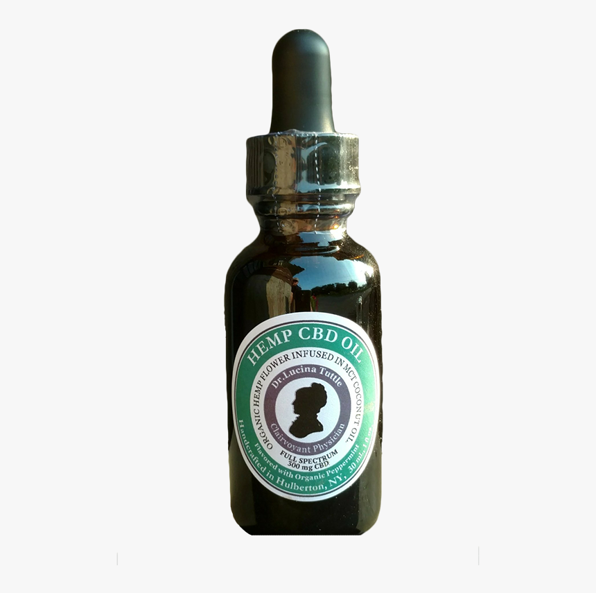 Lucina Tuttle Full Spectrum Hemp Oil Tincture Peppermint - Glass Bottle, HD Png Download