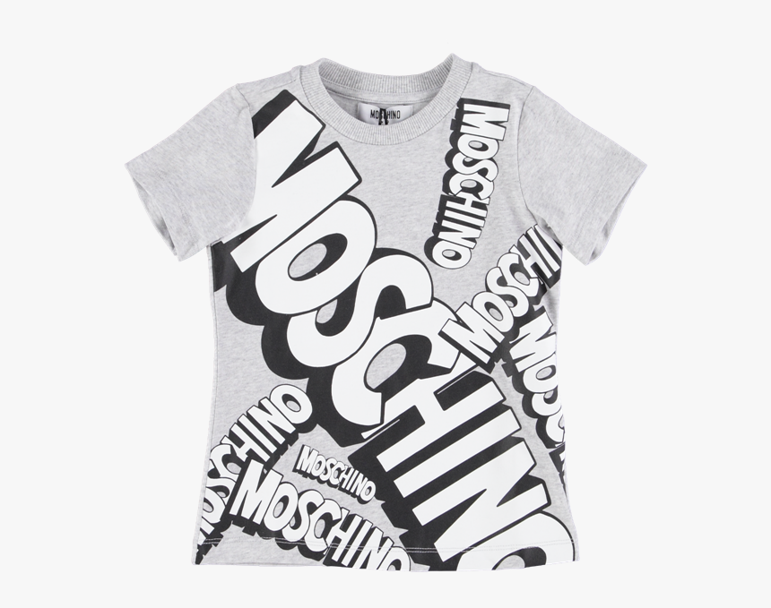 Logo Print Top Grey , Black & White - Monochrome, HD Png Download