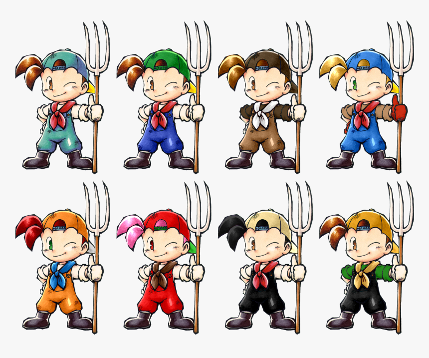 Lizuka S Alternate Color Mock-ups - Harvest Moon Pete, HD Png Download