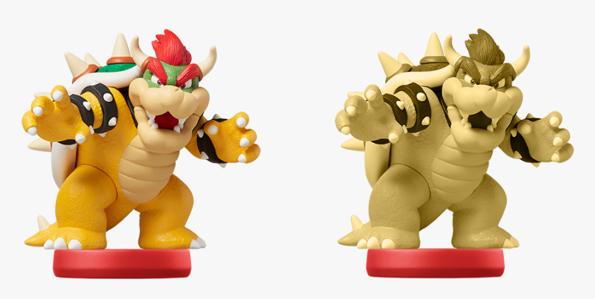 Gold Mario Amiibo Png Graphic Black And White - Bowser Mario, Transparent Png