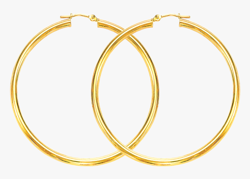 14kt Gold Hoop Earrings Photo - Transparent Background Hoop Earrings, HD Png Download