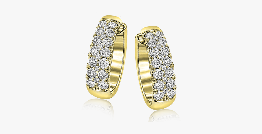 18k Yellow Gold Hoop Earrings The Diamond Shop, Inc - Earrings, HD Png Download