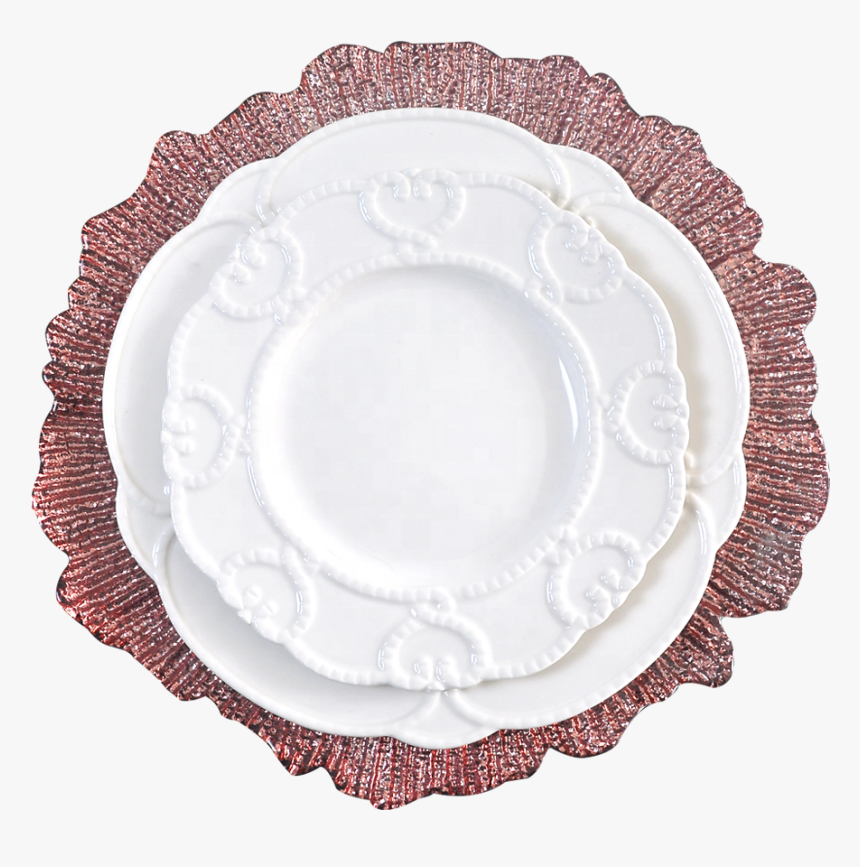 Elegant Wedding Custom Ceramic Porcelain Plates Serving - Placemat, HD Png Download