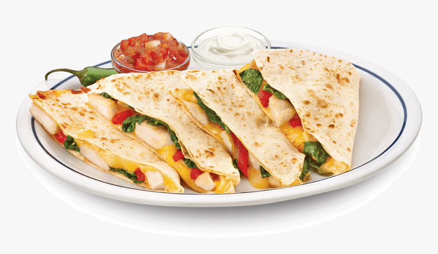 Chicken & Three Cheese Quesadilla - Chicken & Cheese Quesadilla Png, Transparent Png