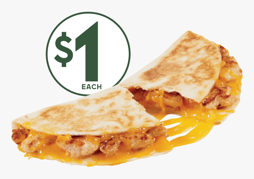 Transparent Quesadilla Png - Del Taco Chicken Quesadilla Snacker, Png Download