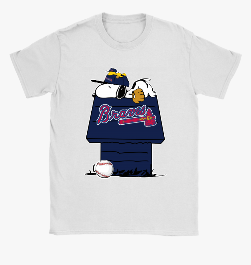 Atlanta Braves Snoopy And Woodstock Resting Together - Cartoon, HD Png Download