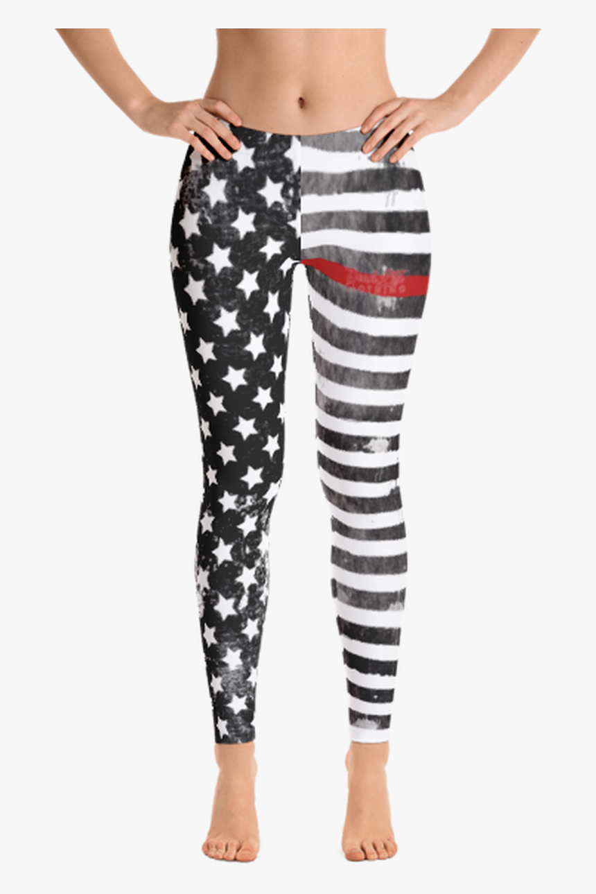 Rot Weiß Gestreifte Leggings, HD Png Download