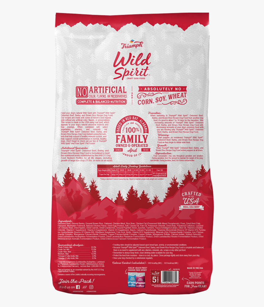 Triumph Dog Wildspirit 16lb Back - Jasmine Rice, HD Png Download