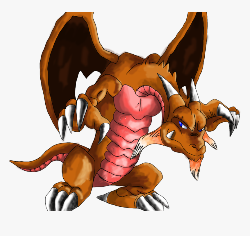Yu Gi Oh Slifer The Sky Dragon Drawing - Yugioh Baby Dragon Drawings, HD Png Download