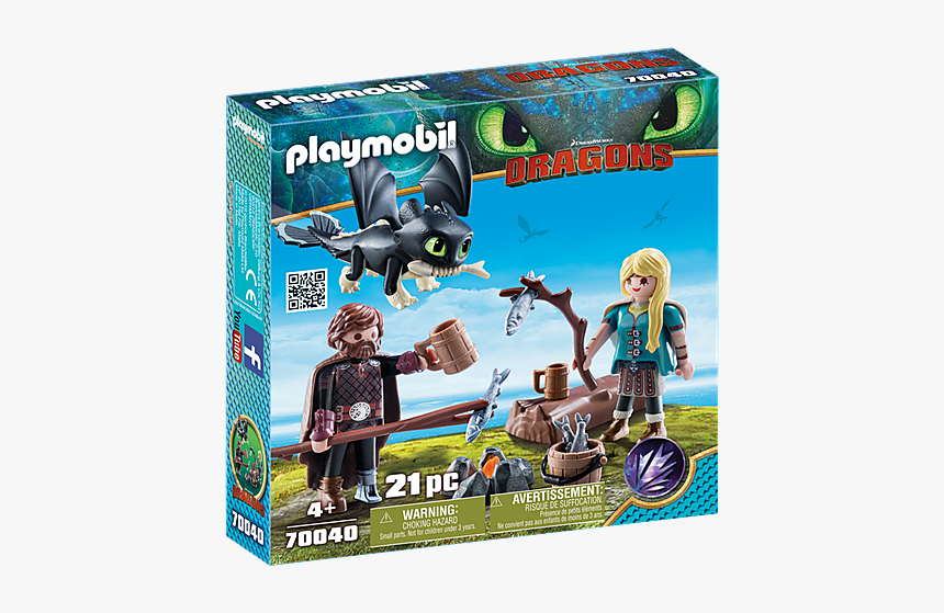 Playmobil Hiccup Astrid And Dragon, HD Png Download