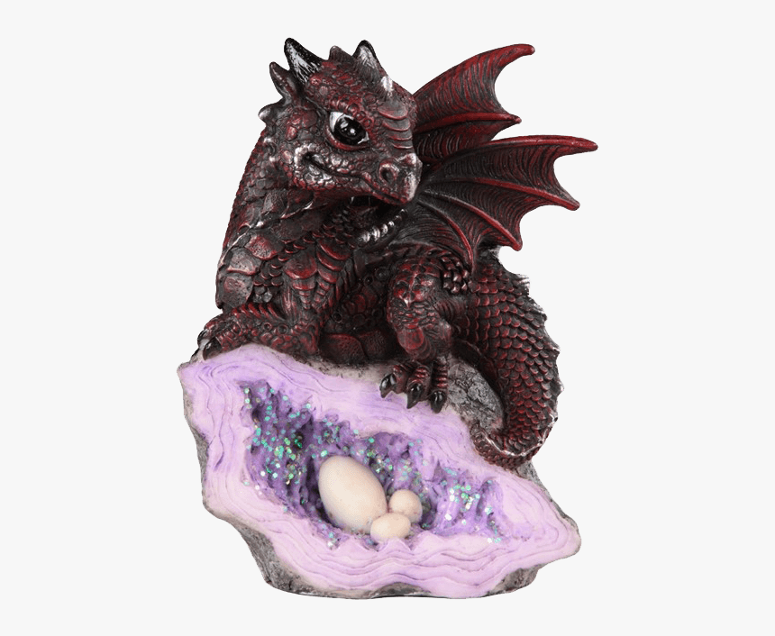Purple Crystal Baby Dragon Statue - Dragon, HD Png Download