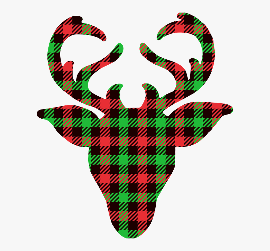 Buffalo Plaid Deer, Deer, Holiday, Christmas, Winter, HD Png Download