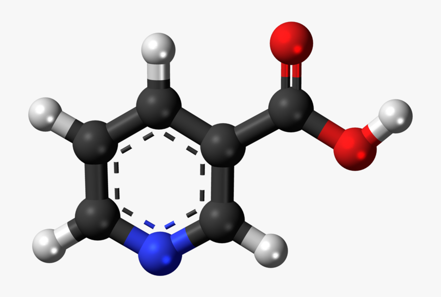 Niacin 3d Balls - Niacin Ball And Stick Model, HD Png Download