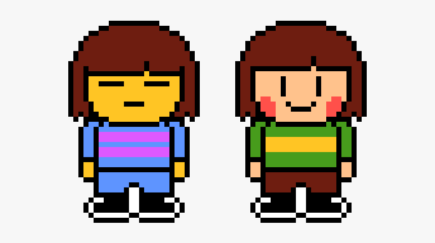 Frisk And Chara Colored Sprites, HD Png Download