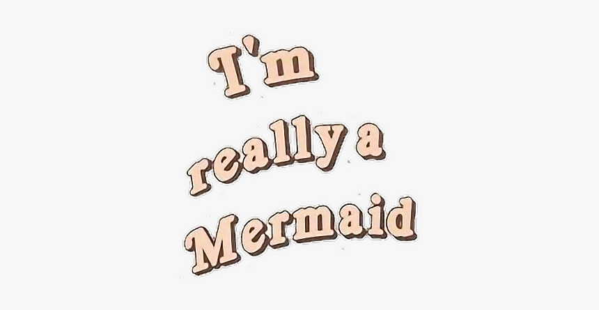 #mermaid #tumblr #stickers #sticker - Calligraphy, HD Png Download