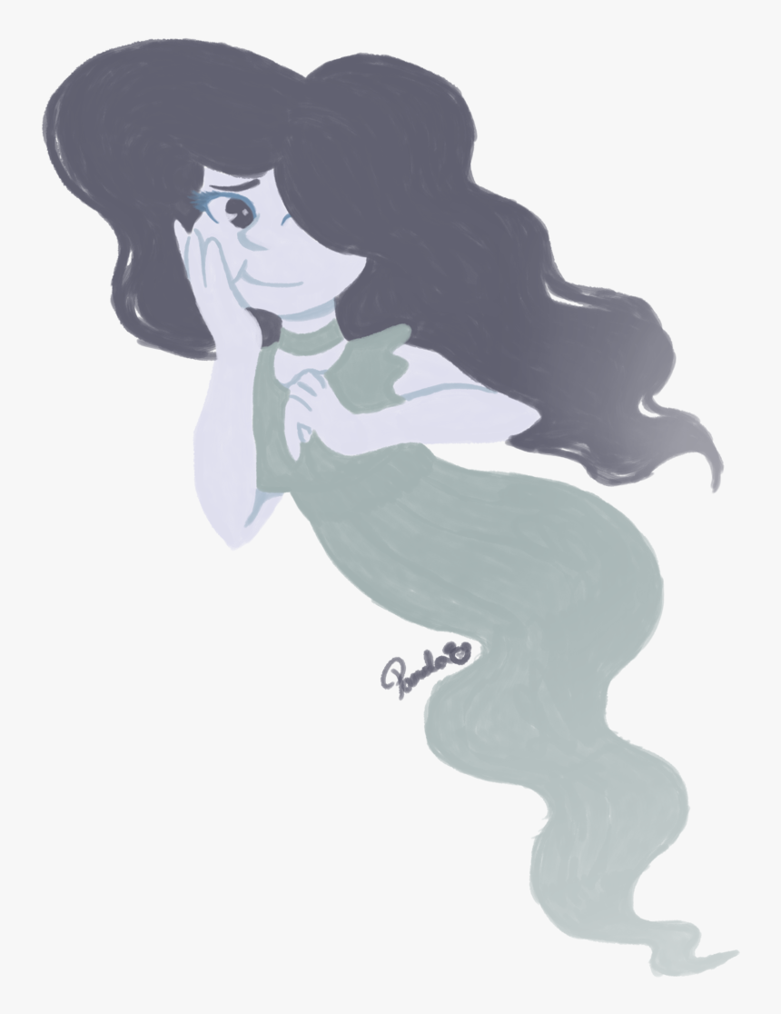 Mermaid Animated Cartoon Silhouette - Illustration, HD Png Download