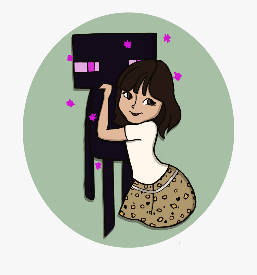 Mia And Your Enderman By Dog-sausage - Cartoon, HD Png Download