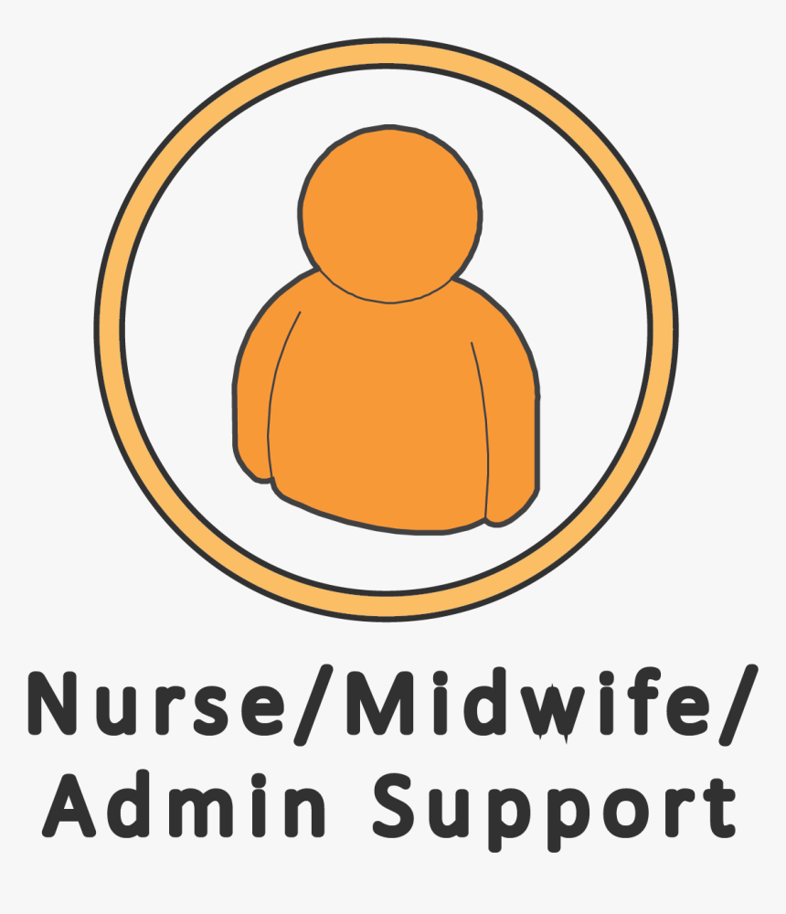 Nurse/midwife/admin Support Button - Circle, HD Png Download