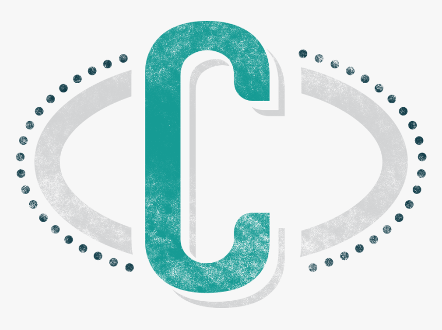 Cs Monogram Color1 Distressed - Dotted Oval Frame Png, Transparent Png