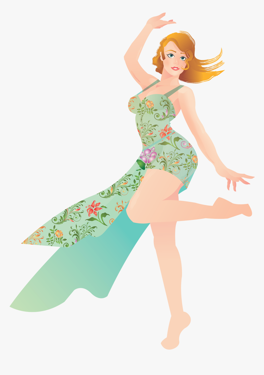 Pin-up Girl Illustration Fairy Barbie Fashion - Illustration, HD Png Download