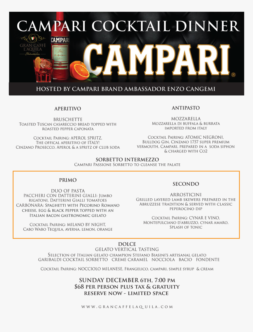 An Evening With Campari2 - Campari, HD Png Download