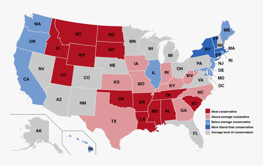 Democratic And Republican States, HD Png Download
