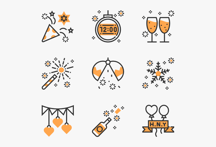 New Year Free Icon, HD Png Download
