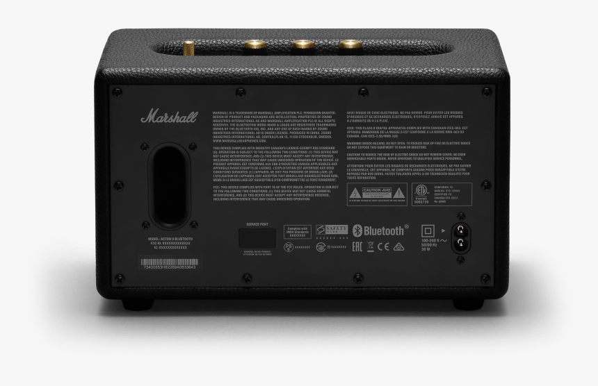 Acton Ii Bluetooth Black Black 
 Data Srcset Https - Marshall Acton 2 Back, HD Png Download