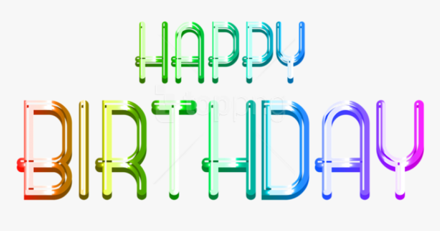 Happy Birthday Text Art Png, Transparent Png
