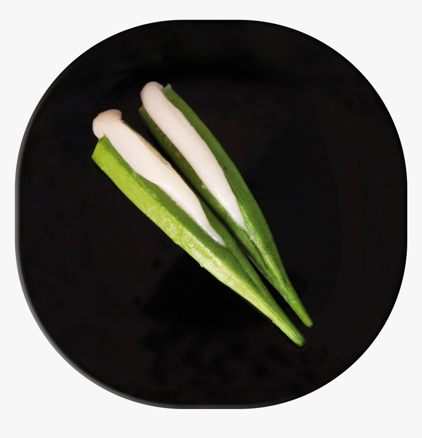 Lady Finger With Fish Paste - Leek, HD Png Download