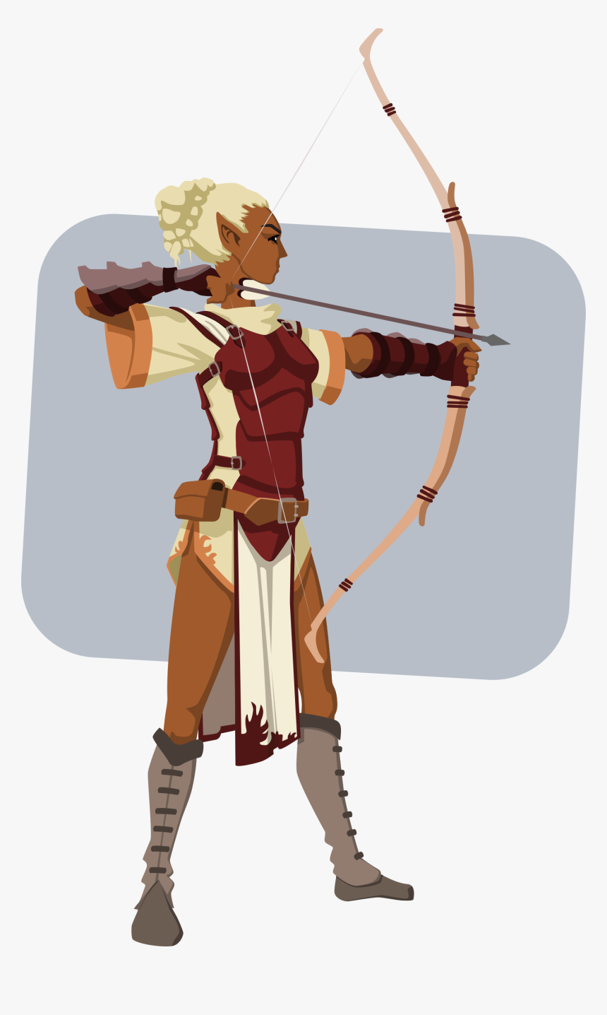 Bow And Arrow,recreation,cold Weapon - Blonde Dark Skinned Elf, HD Png Download