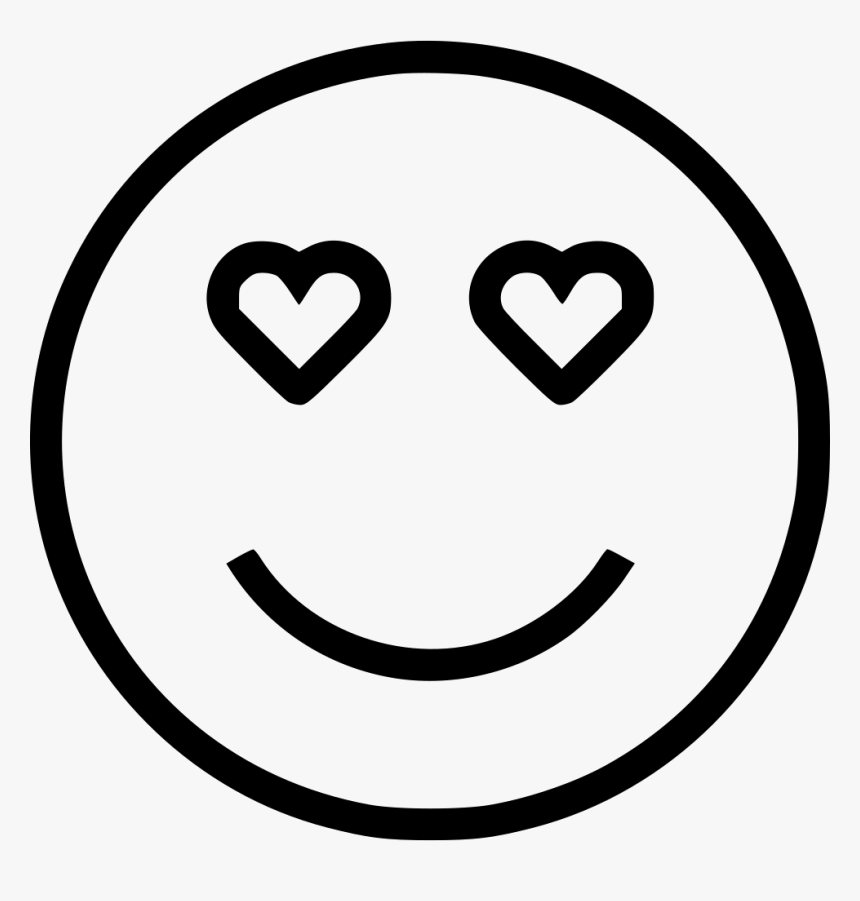 Emoticons Love Black And White Png, Transparent Png