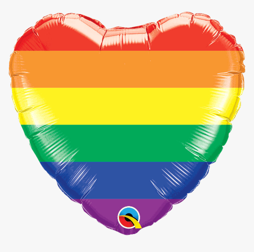 Rainbow Heart Foil Balloon - Rainbow Love Hearts, HD Png Download