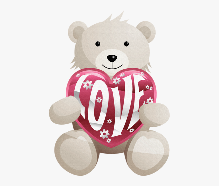 St Valentin - Teddy Bears With Hearts, HD Png Download