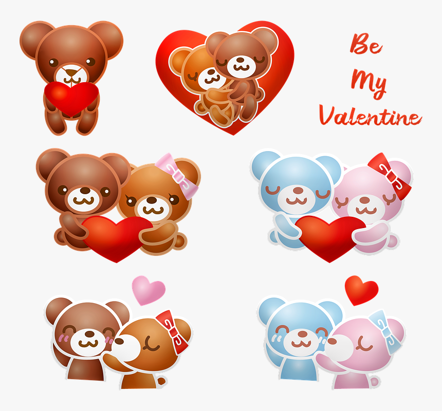 Valentine Bears, Love, Valentine S Day, Bear, Teddy - Lindas De San Valentin, HD Png Download