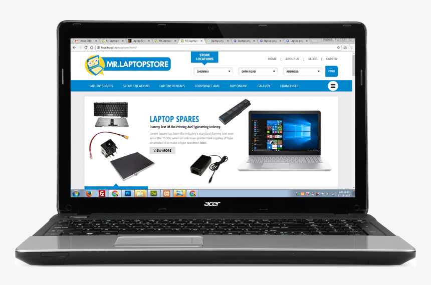 Laptop Blank Screen Png, Transparent Png