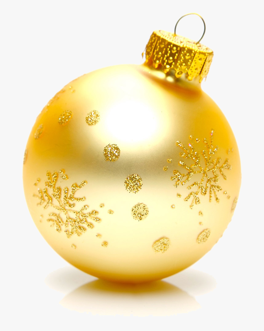 Golden Ball Transparent Image - Christmas Ornament, HD Png Download