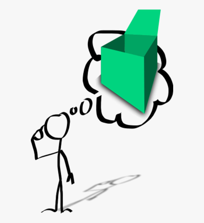 Man Thinking Box Empty - Thought Clip Art, HD Png Download