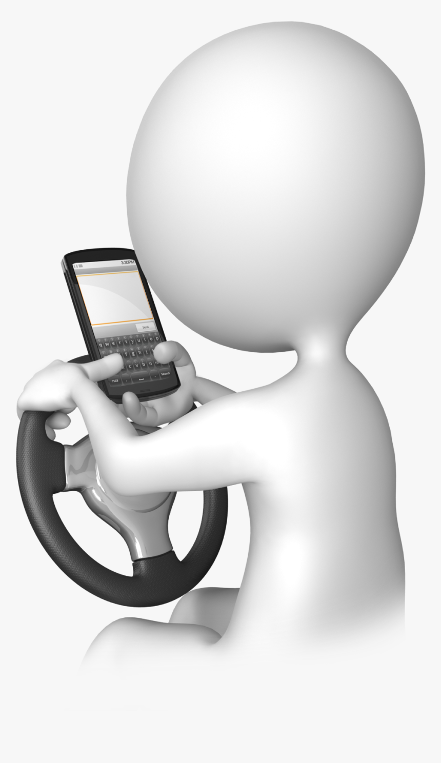 3d Human, 3d Icons, Little People, Stick Figures, White - No Text While Driving Transparent, HD Png Download