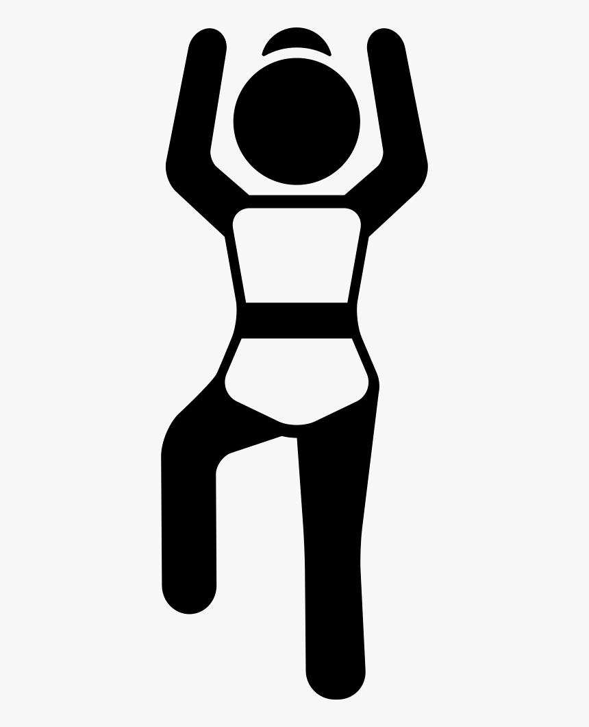 Leg Clipart Right Leg - Pilates Cartoon Black And White, HD Png Download