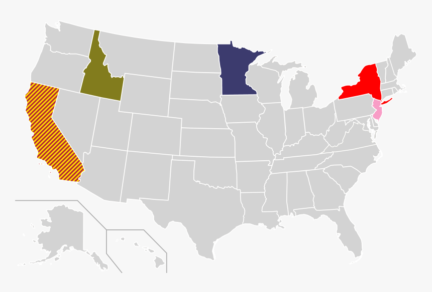 Presidential Candidate Home State Locator Map, 1984 - John F. Kennedy Library, HD Png Download
