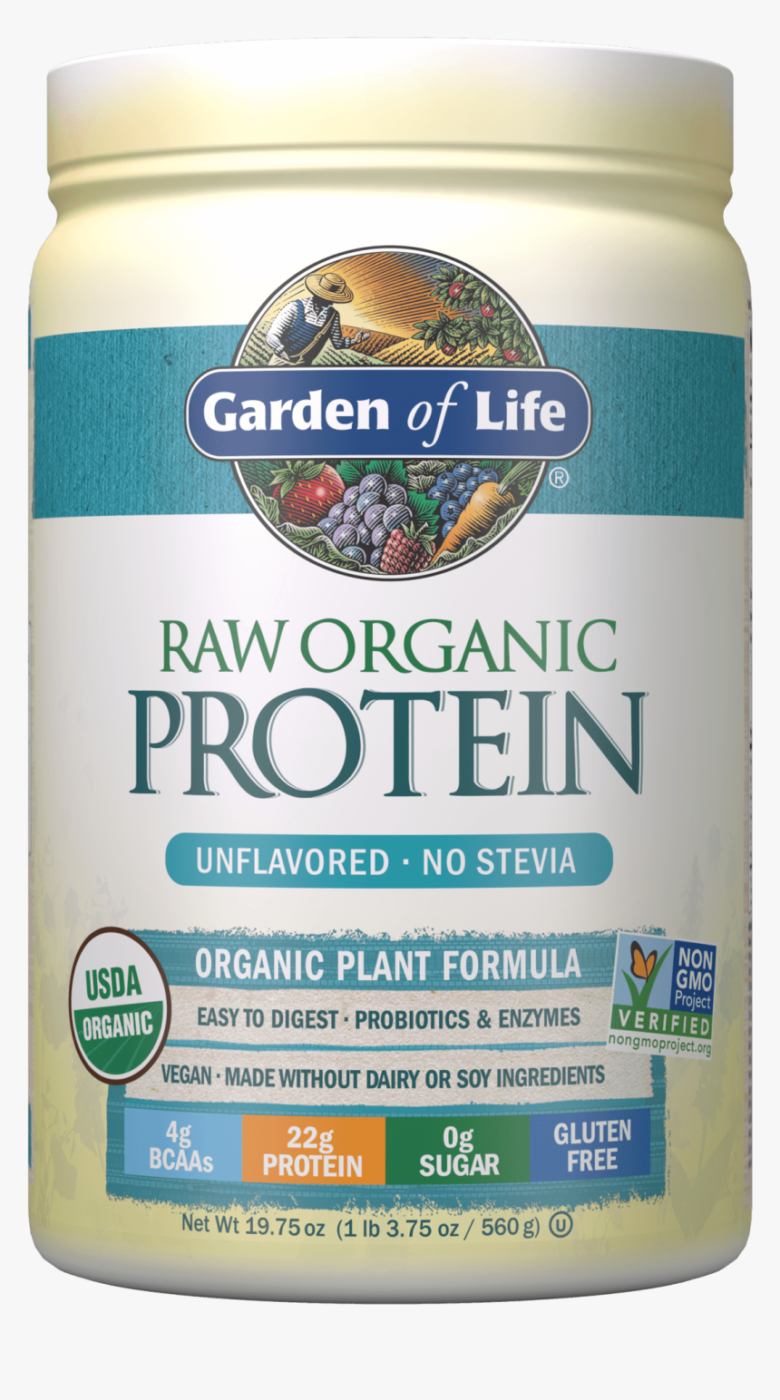 Raw Organic Protein Powder Unflavored - Organic Protein Powder, HD Png Download