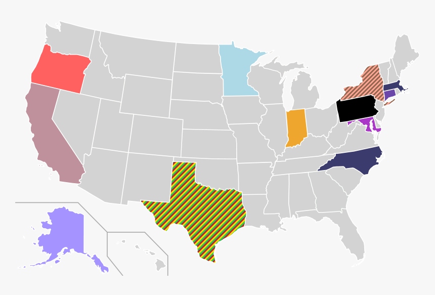 Presidential Candidate Home State Locator Map, 2004 - Apple Stores Us Map, HD Png Download