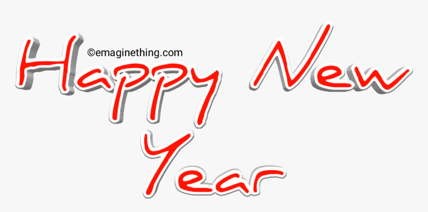 Happy New Year Text Png 2019-whatsapp Sticker,download - Calligraphy, Transparent Png