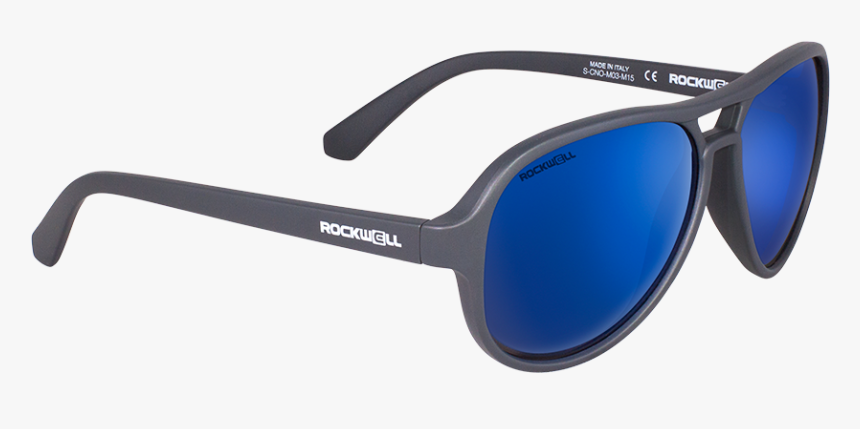 Matte Gray With Flash Blue Lens 
 Class - Reflection, HD Png Download