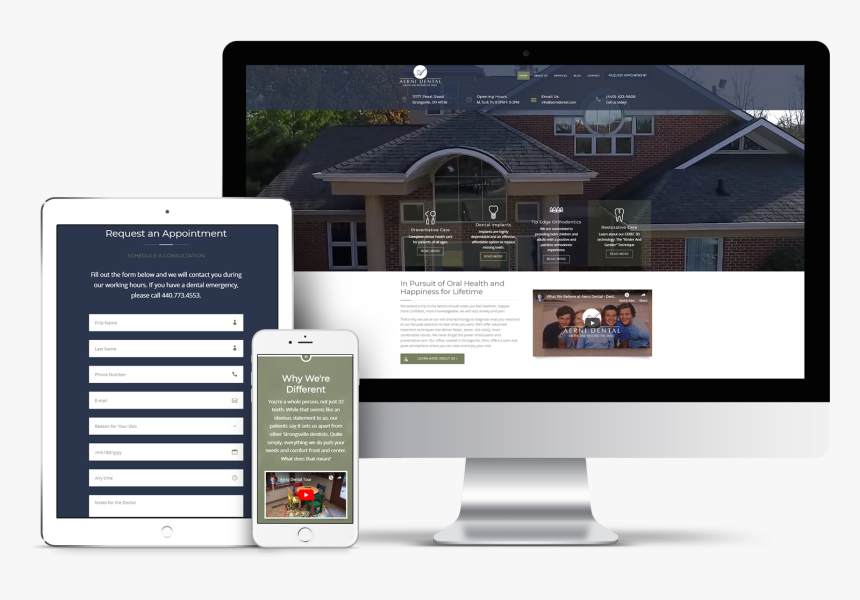 Aerni Dental Website Mockup - Andy Hafell Passive Affiliate 2019, HD Png Download