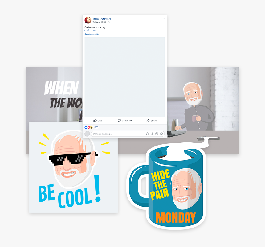 Hide The Pain Harold Png - Illustration, Transparent Png