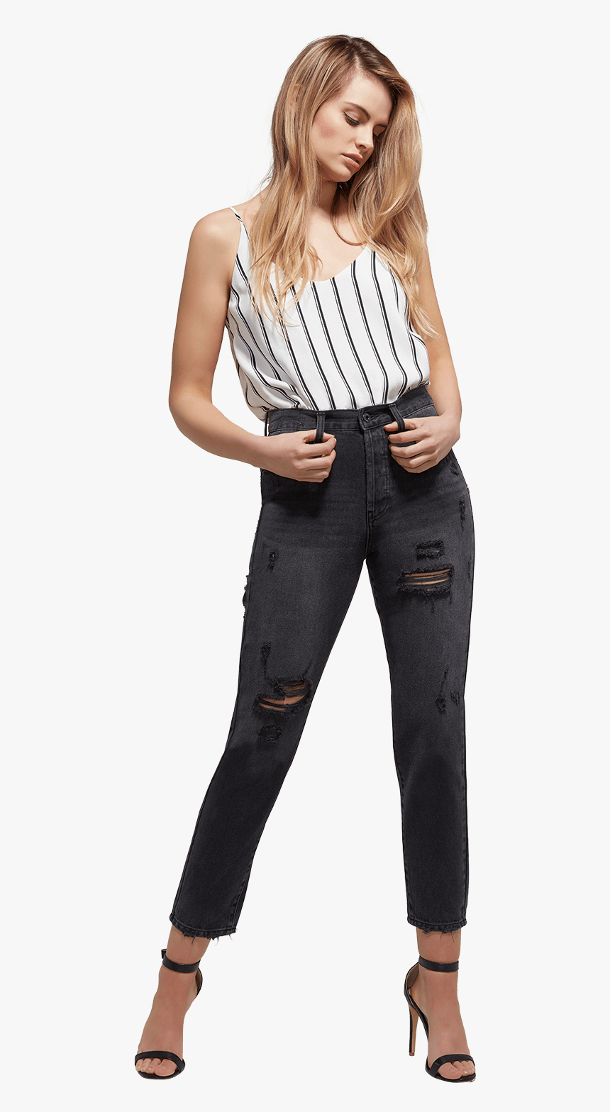 Slim Straight Jean In Colour Caviar - Photo Shoot, HD Png Download