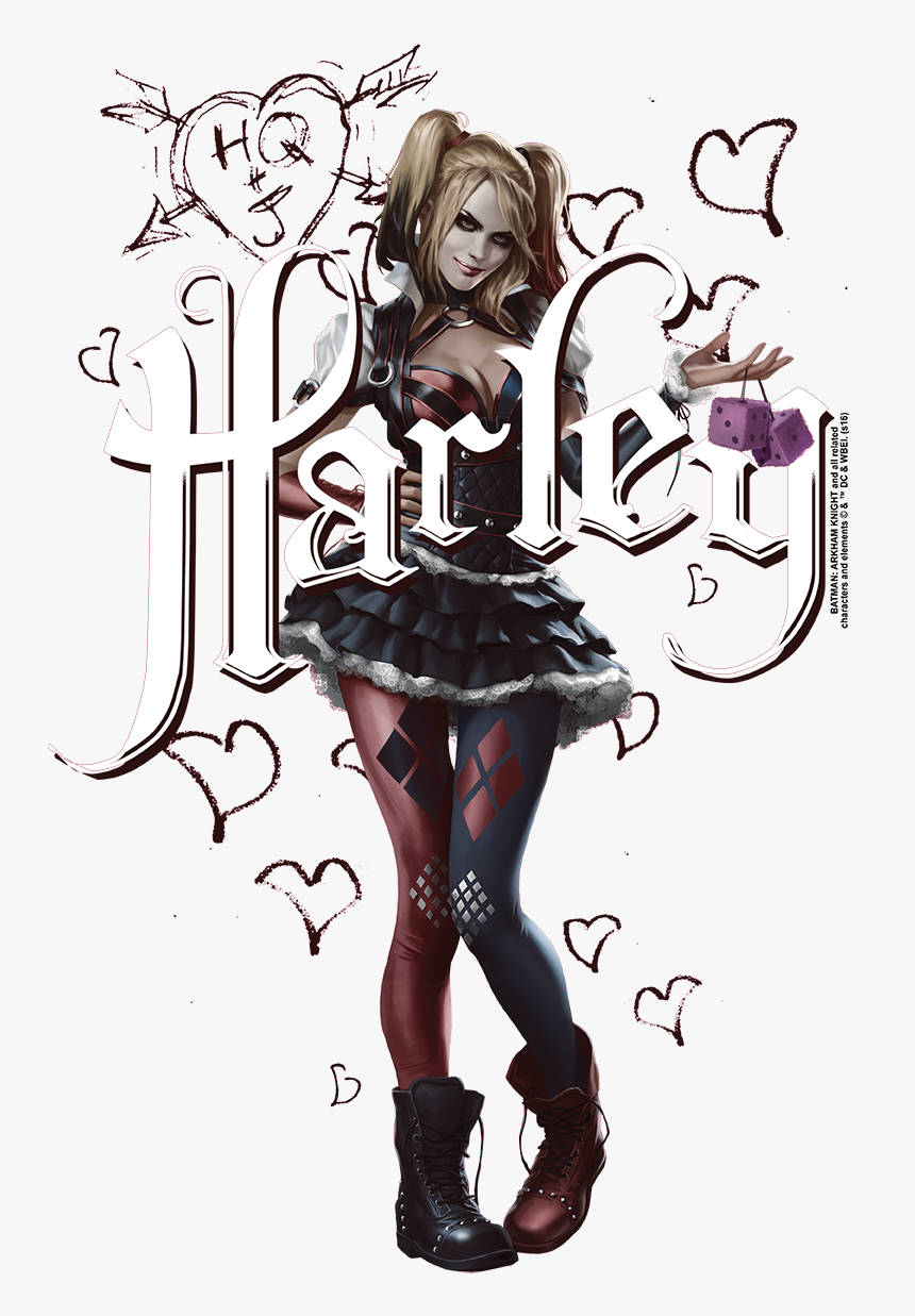 Arkham Lover Girl Men S Slim Fit T-shirt - Illustration, HD Png Download